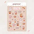 Coffee Cutie Illustration Sticker Sheet (1 sheet)